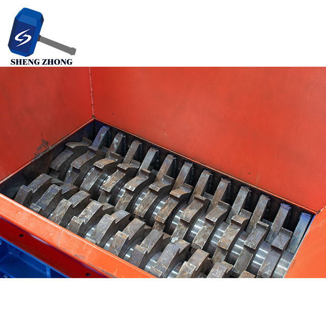 Double shaft plastic shredder machine chamber box